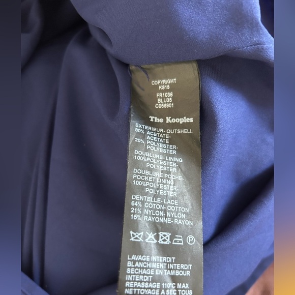 THE KOOPLES Strapless Dress in Deep Blue - Picture 9 of 9